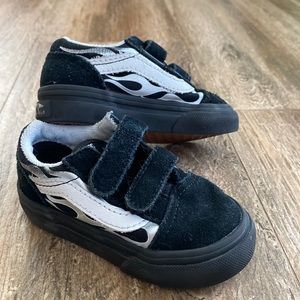 SOLD VANS Toddler Old School Metallic Flame Size 5
